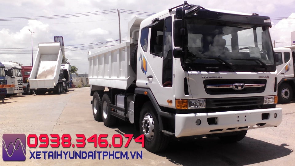 Xe Ben Daewoo 3 chân 15 Tấn 10 Khối.