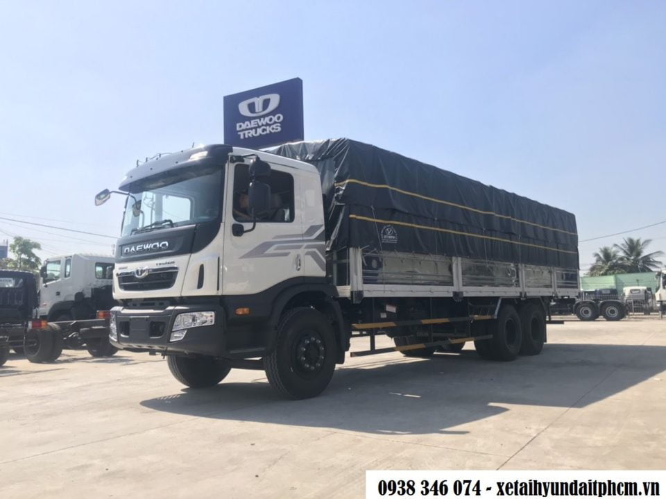 Xe Tải 15 Tấn Daewoo 3 Chân HU8AA 15T Thùng Dài 9.2m