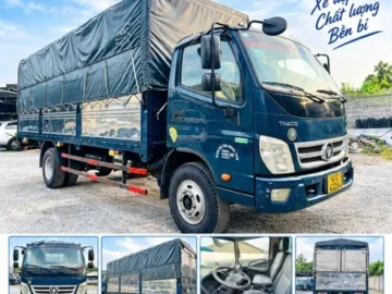 Xe Tải Cũ Thaco Ollin 720 New 7 Tấn Đời 2019 odo 14 Vạn Tải Thùng 6.2m